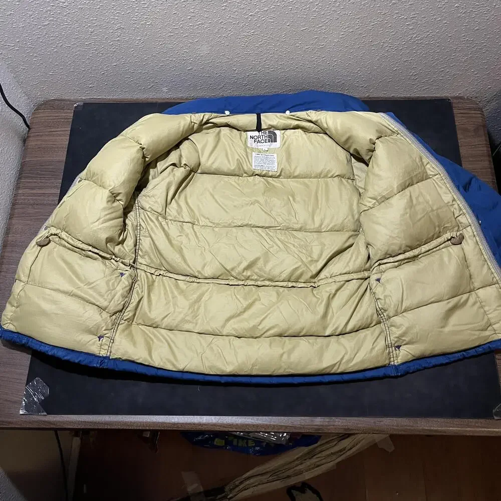 Vintage The North Face Jacket Brown Label Men Nuptse Down Puffer USA Polar 1970s